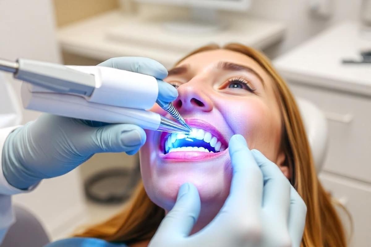 Professional teeth whitening treatment